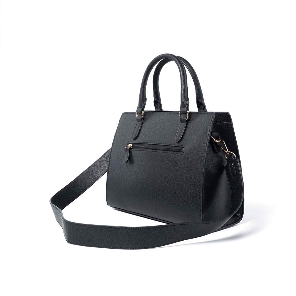 Túi xách trung satchel khóa trang trí to bản