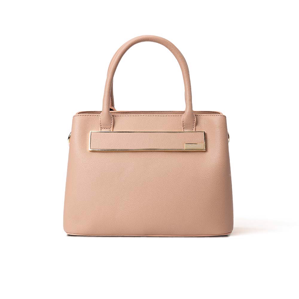 Túi xách trung satchel khóa trang trí to bản