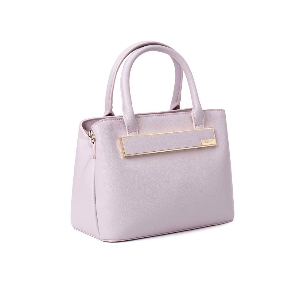 Túi xách trung satchel khóa trang trí to bản
