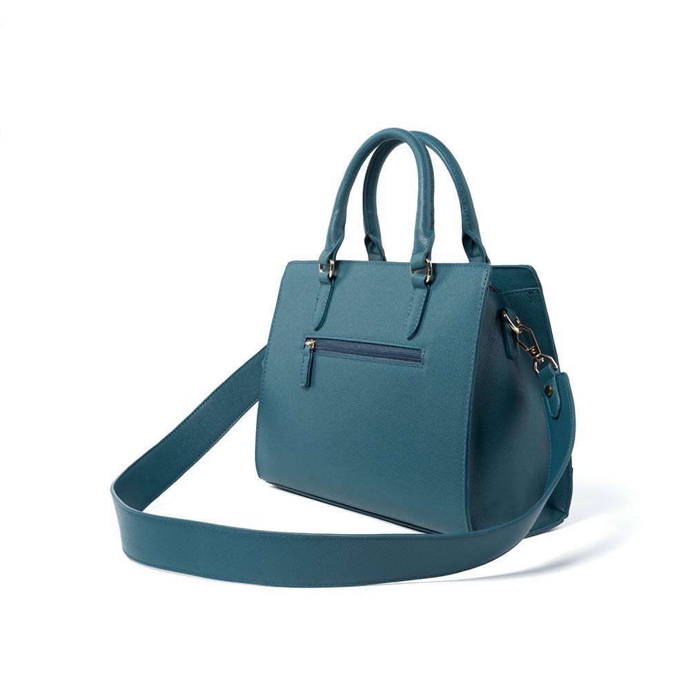 Túi xách trung satchel khóa trang trí to bản
