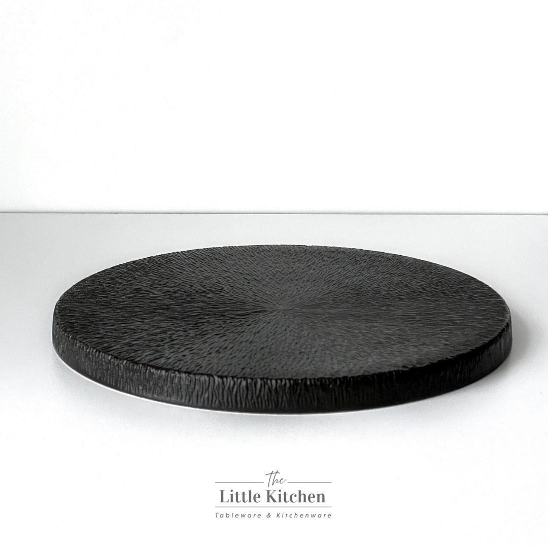 Bộ đĩa cao cấp màu đen họa tiết tia sần