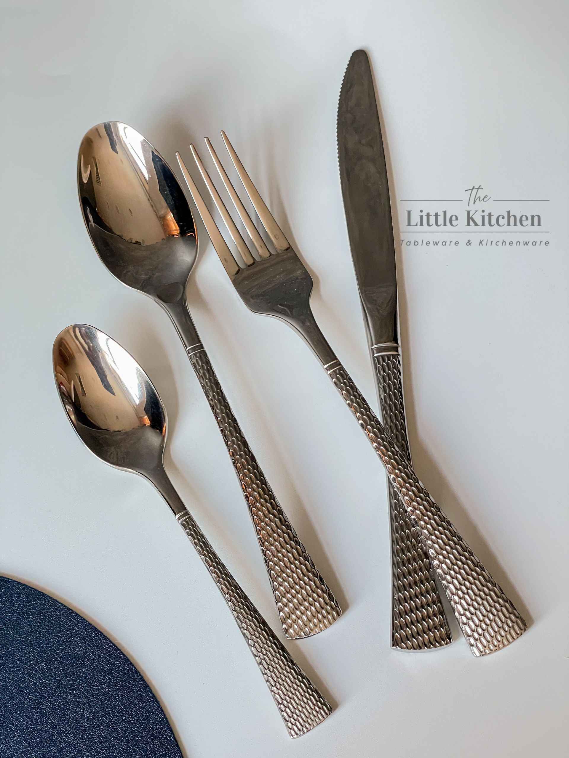 Bộ dao thìa dĩa chuôi vảy bạc