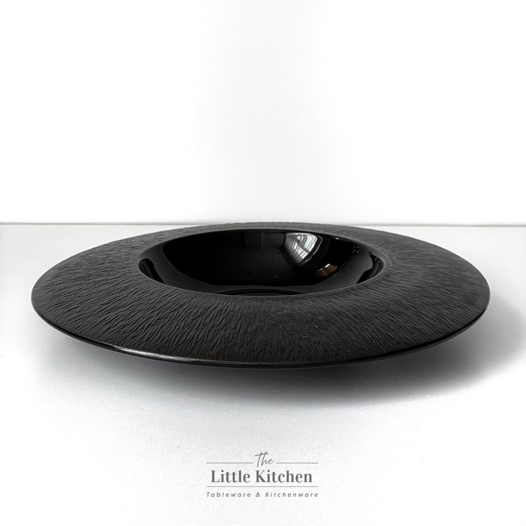 Bộ đĩa cao cấp màu đen họa tiết tia sần