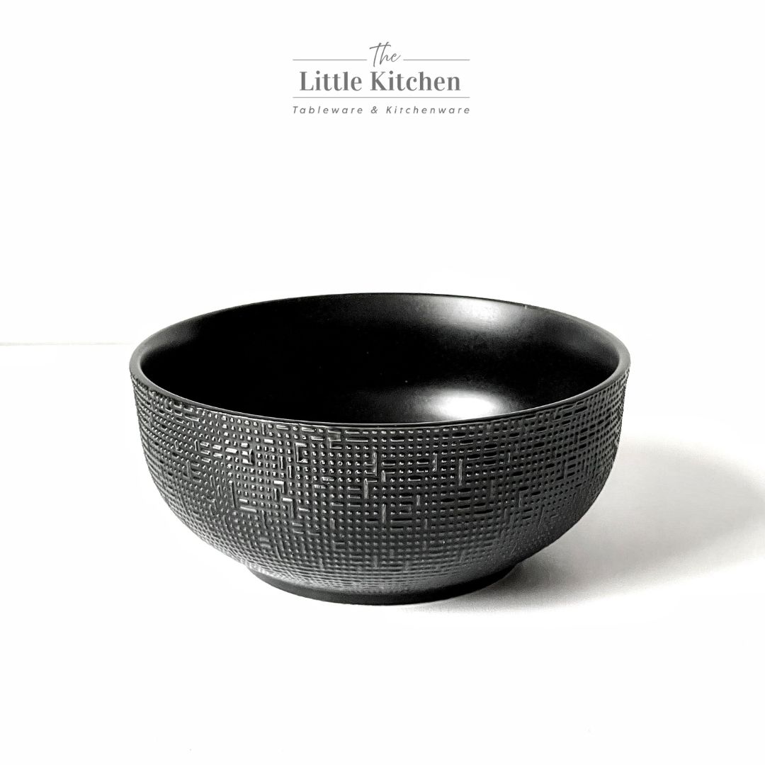 Bộ bát đĩa cao cấp màu đen họa tiết viền tia hạt