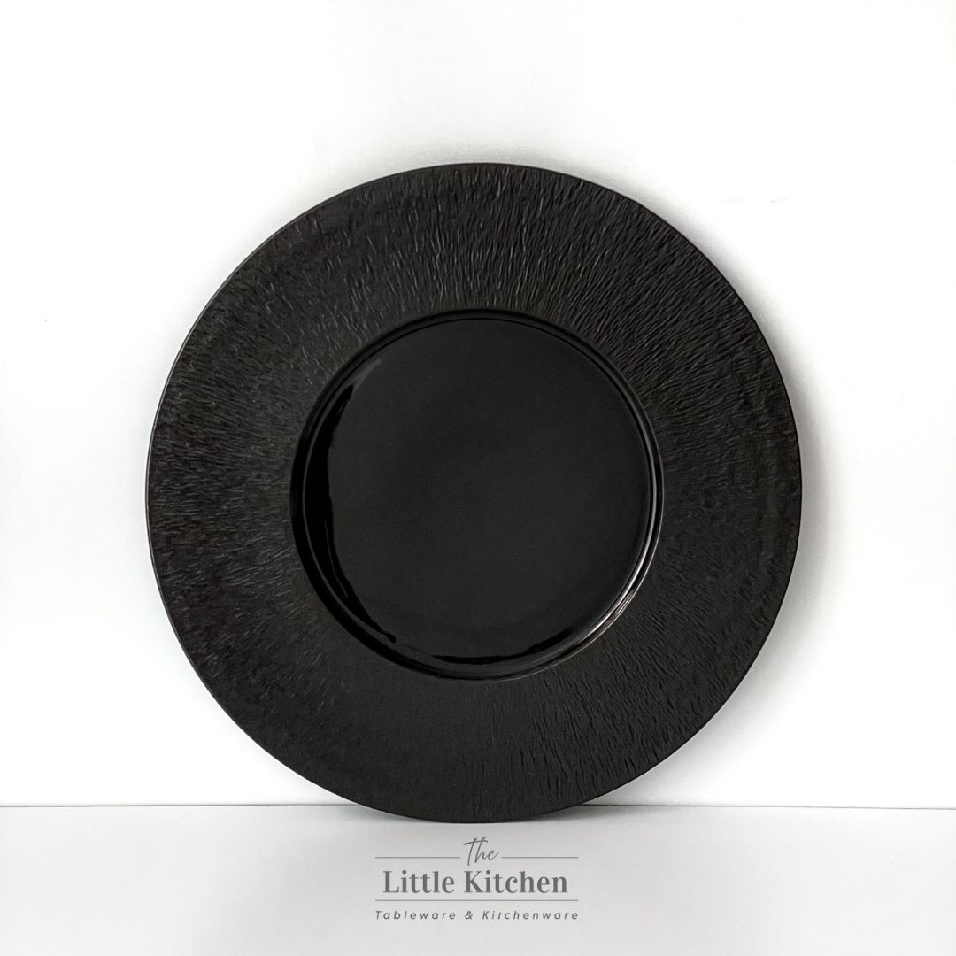 Bộ đĩa cao cấp màu đen họa tiết tia sần