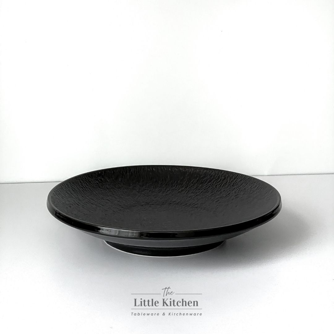 Bộ đĩa cao cấp màu đen họa tiết tia sần