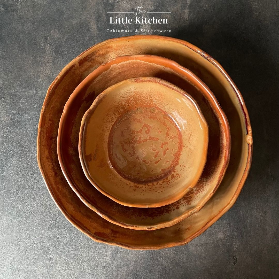 Bộ bát cao cấp vảy màu nâu