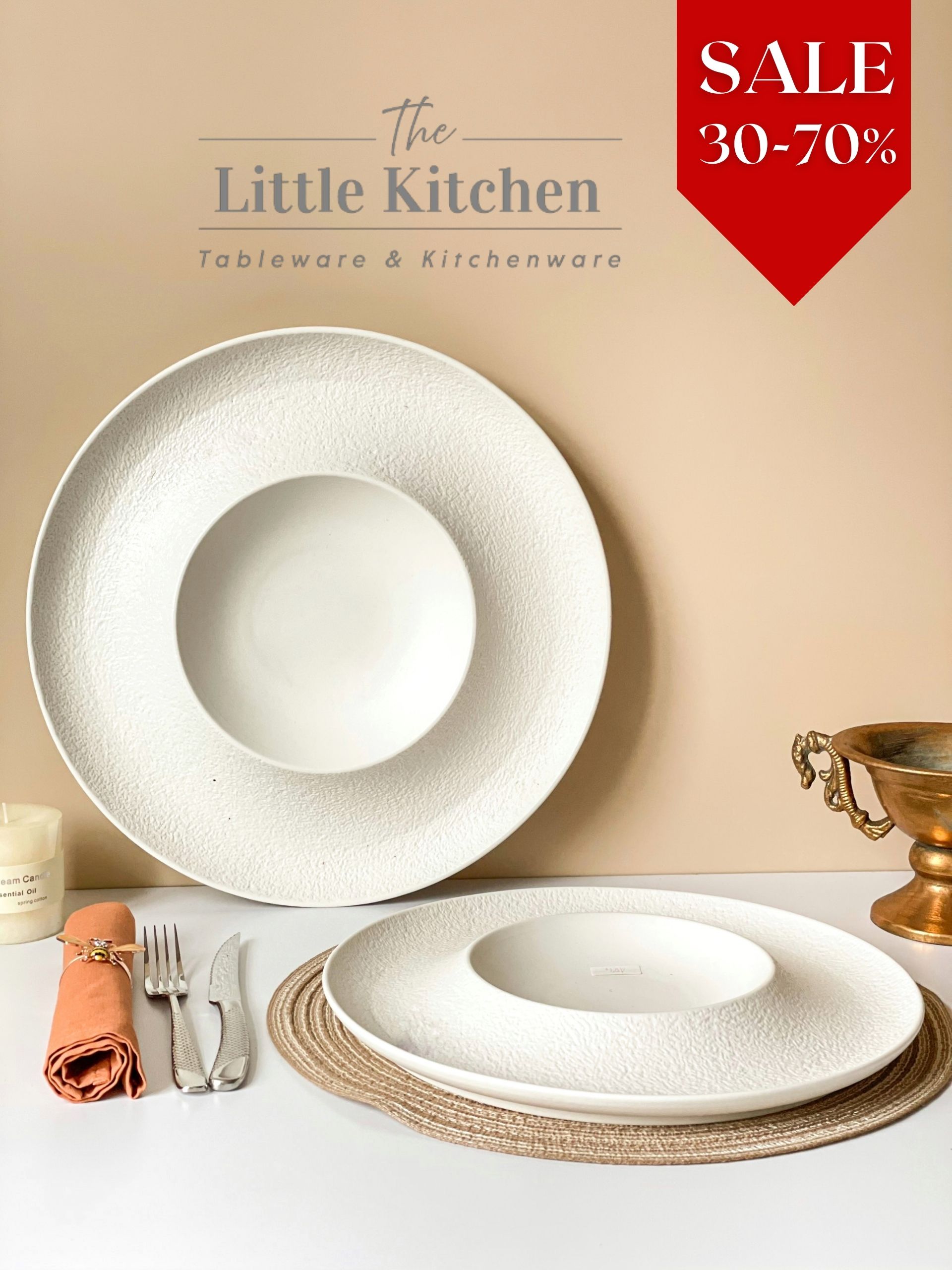 Sale đĩa lõm lồi nhám trắng