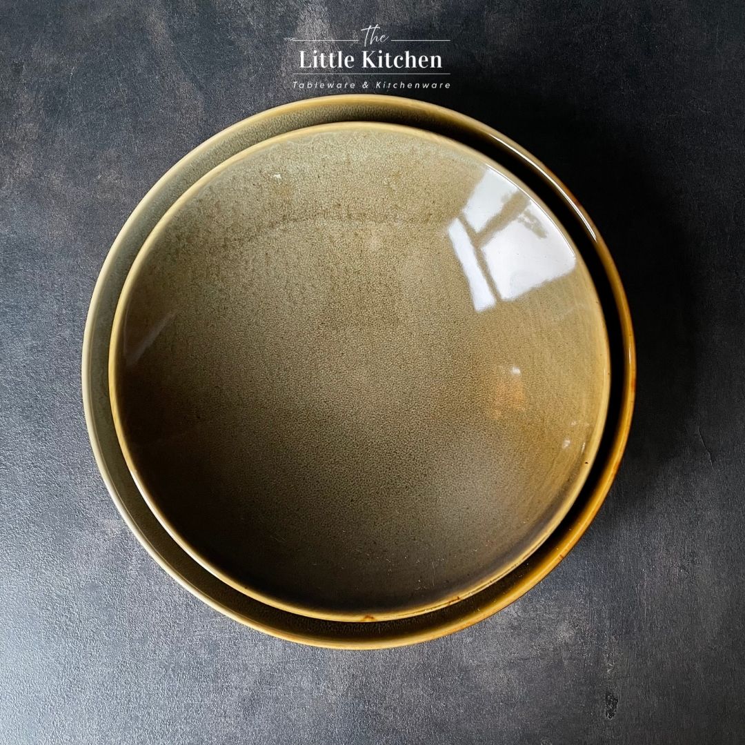 Bộ đĩa cao cấp màu xanh rêu