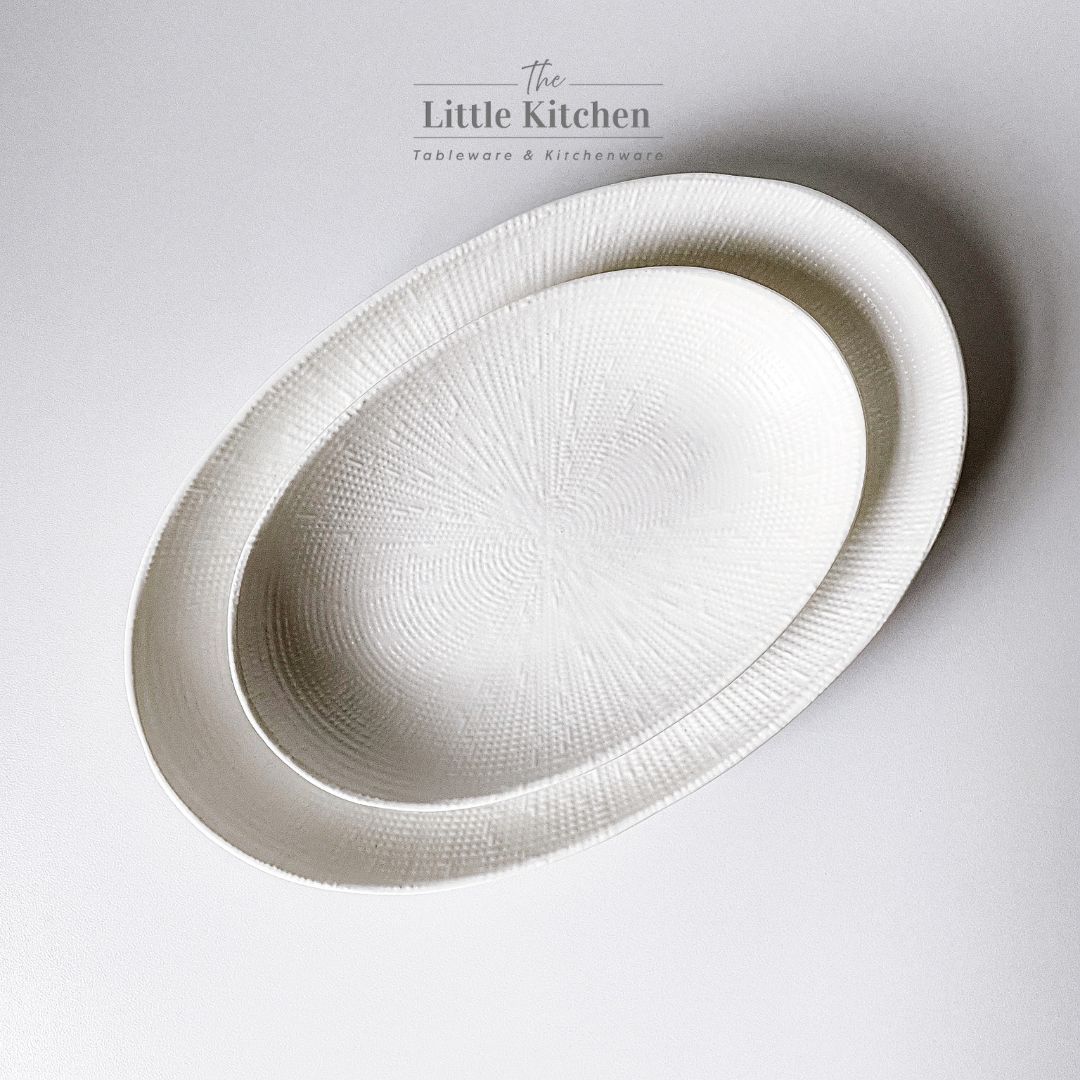 Bộ bát đĩa cao cấp màu trắng họa tiết viền tia hạt