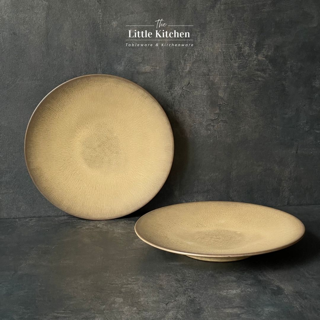 Bộ đĩa cao cấp hỏa biến màu be