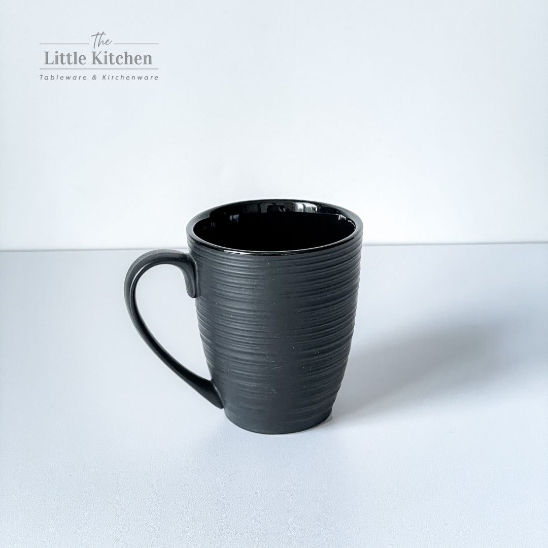 Bộ bát đĩa cao cấp màu đen họa tiết viền gân