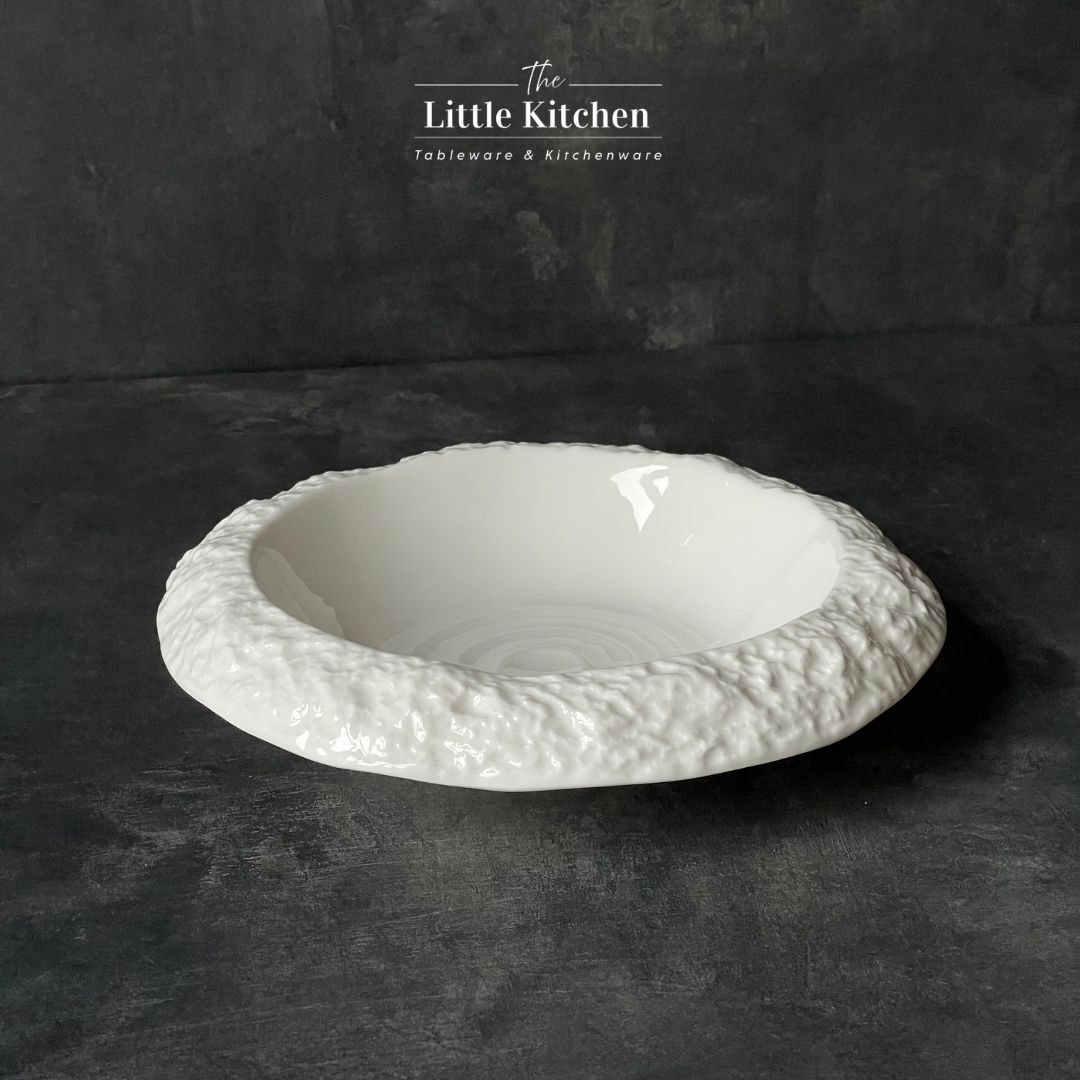 Bộ bát đĩa nhà hàng cao cấp màu trắng men bóng