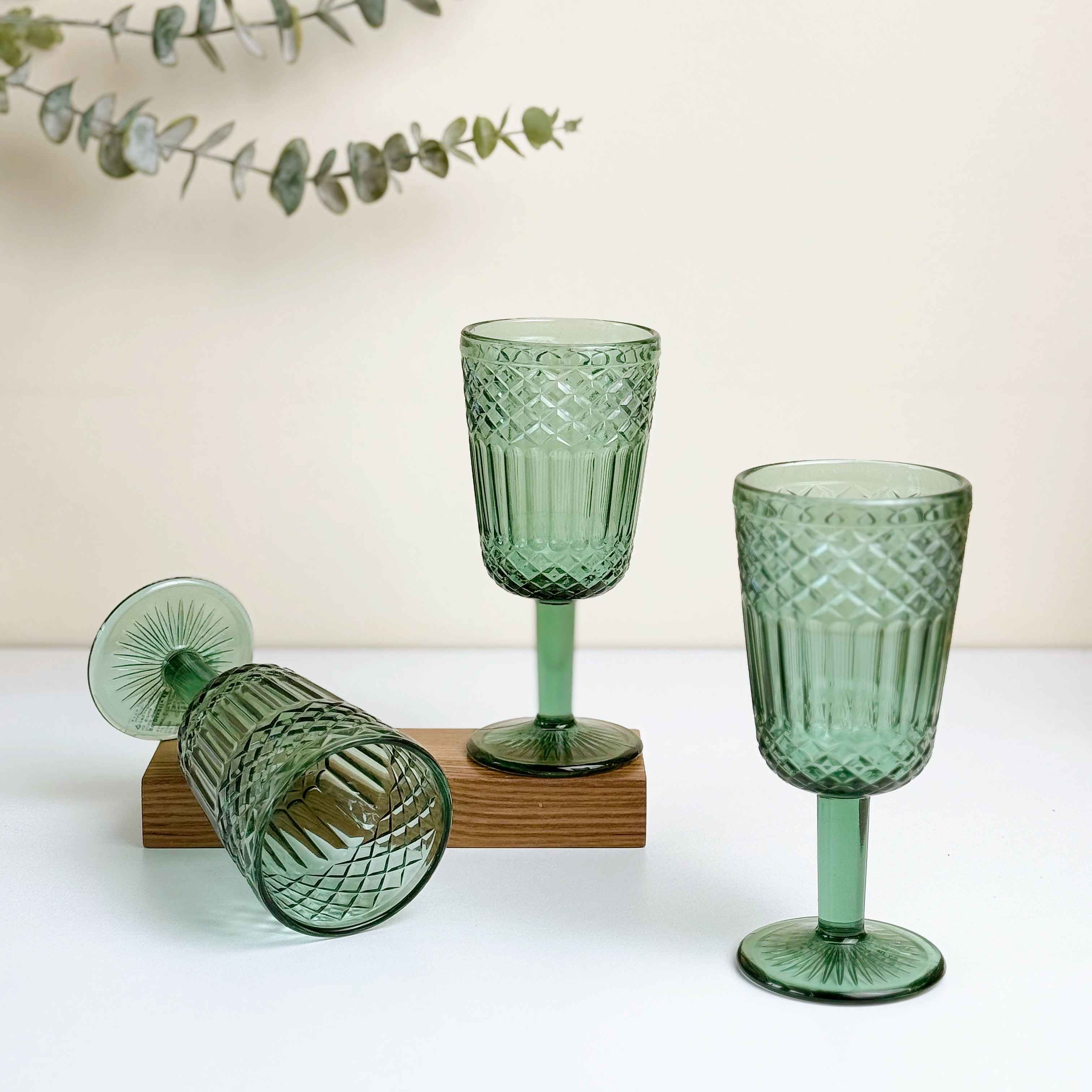 Ly thủy tinh lục đan sọc 16