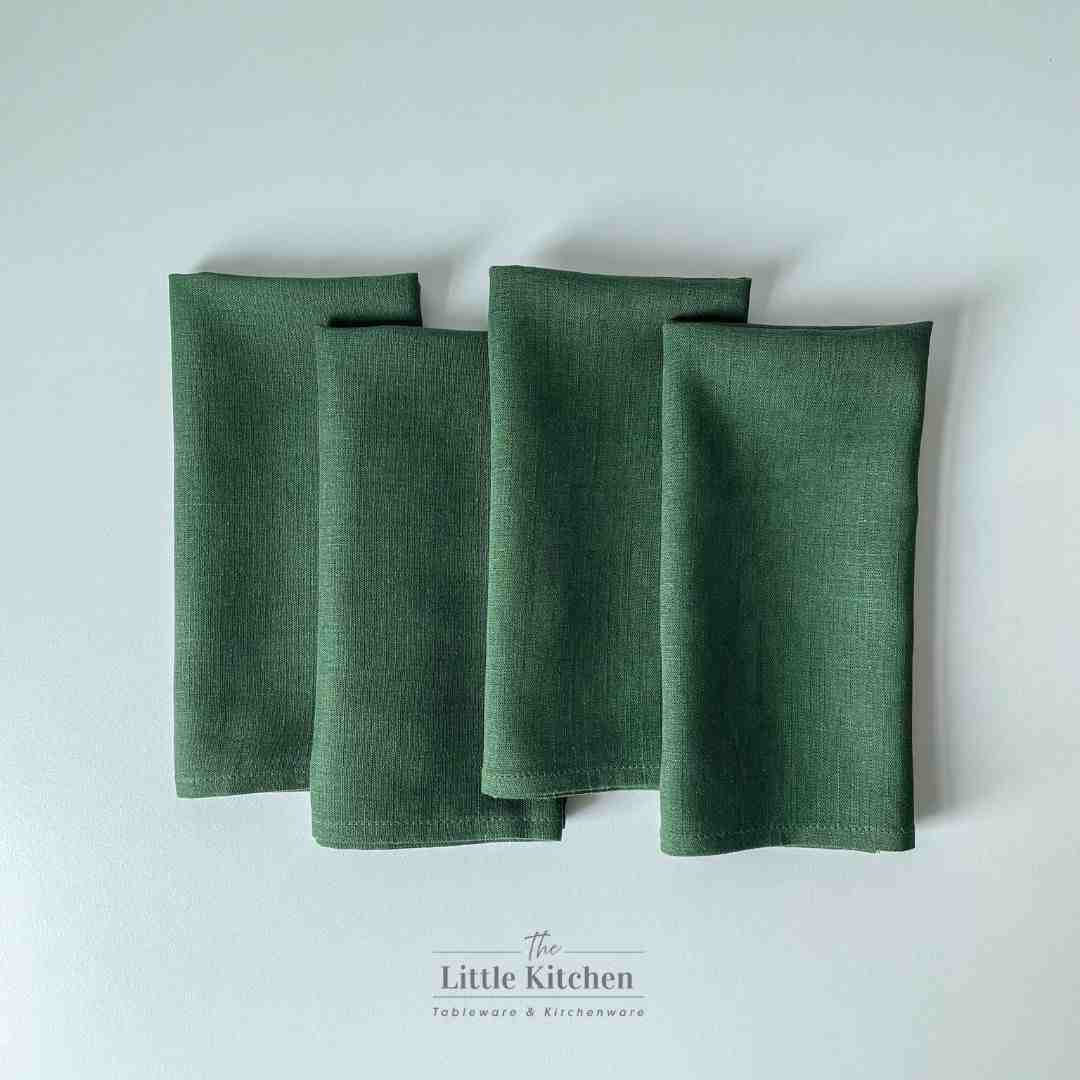 Set tiệc be trơn tone xanh