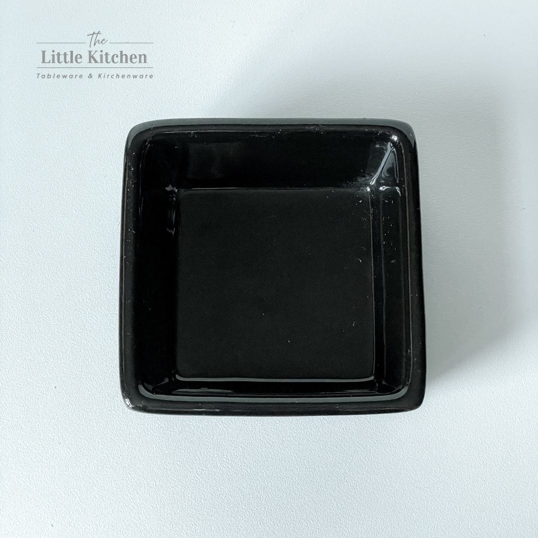 Bộ bát đĩa cao cấp màu đen họa tiết viền gân