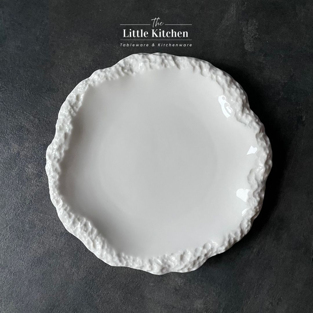 Bộ bát đĩa nhà hàng cao cấp màu trắng men bóng