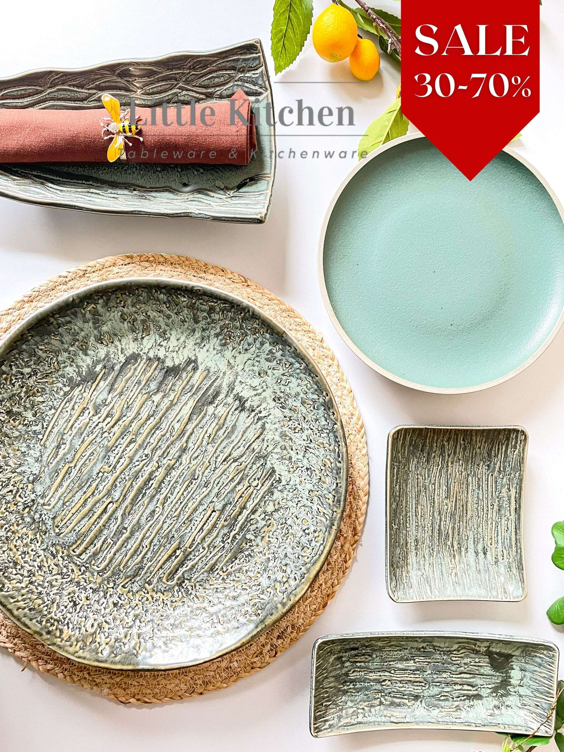 Sale bộ bát đĩa vân rêu