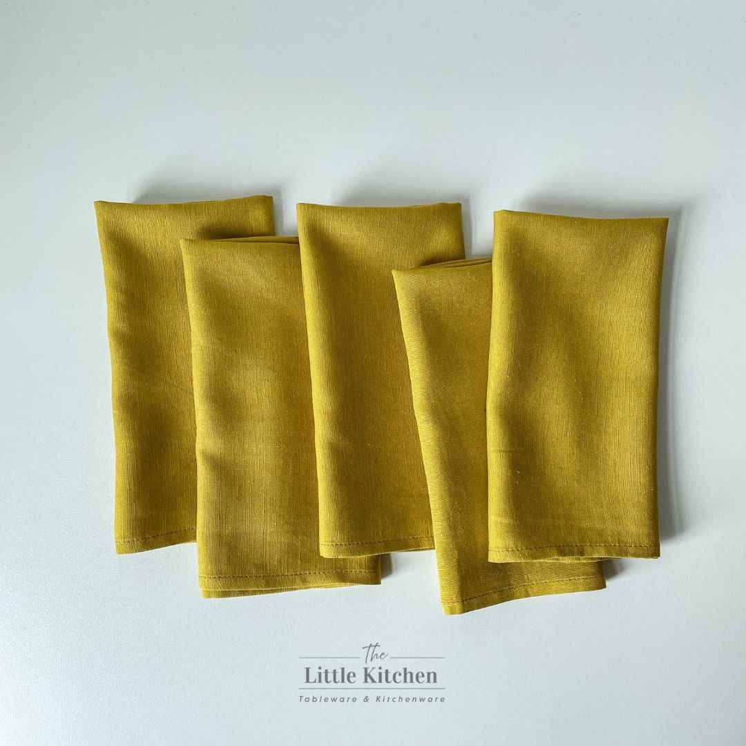Napkin vàng đất linen