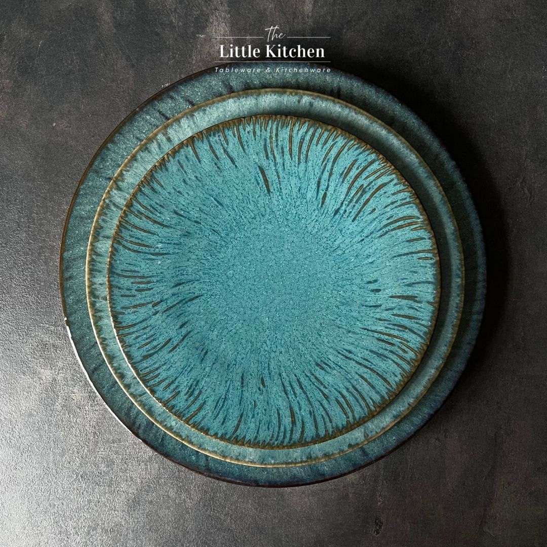 Bộ bát đĩa cao cấp tia sọc màu lục