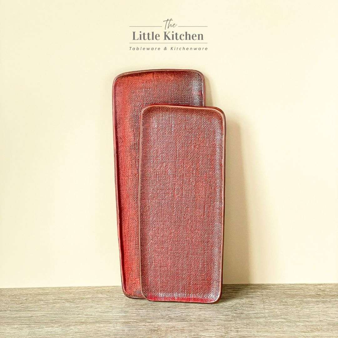 Bộ bát đĩa gia đình cao cấp màu đỏ men lì