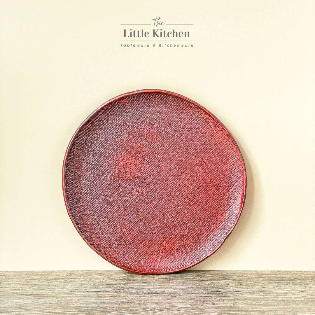 Bộ bát đĩa gia đình cao cấp màu đỏ men lì