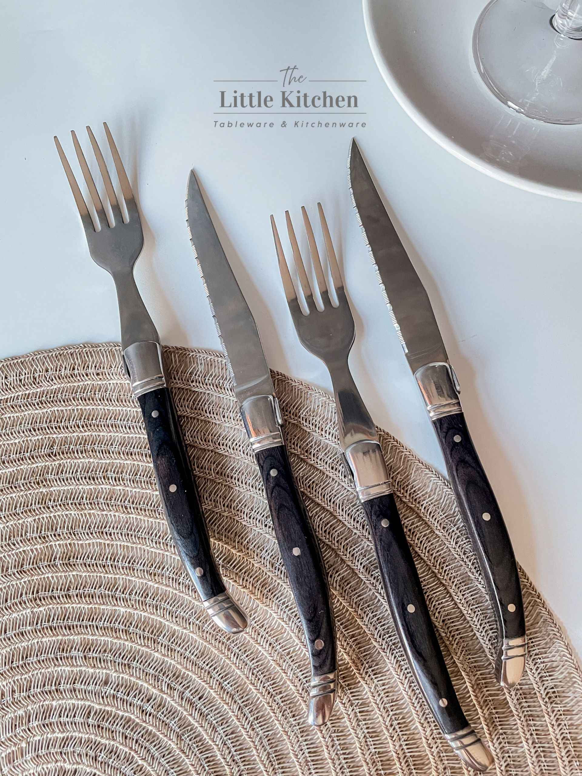 Bộ dao dĩa Flocarol đen