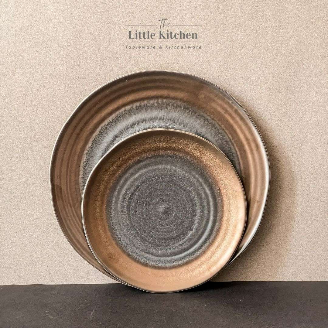 Bộ bát đĩa gia đình cao cấp màu đen đồng men lì