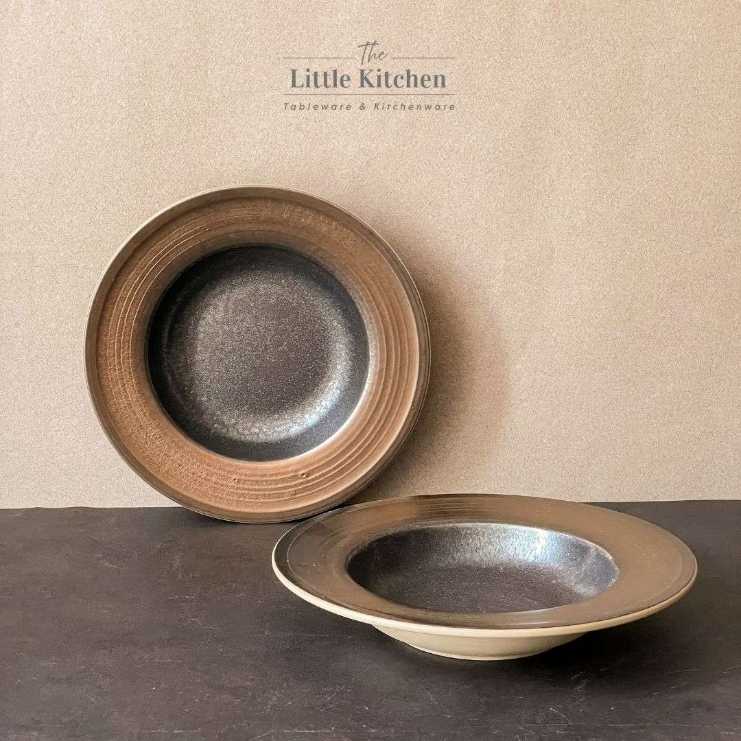 Bộ bát đĩa gia đình cao cấp màu đen đồng men lì