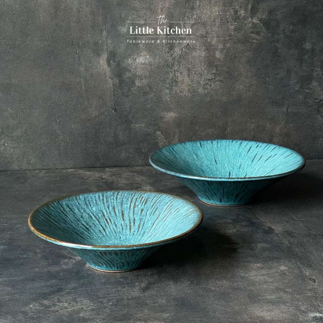 Bộ bát đĩa cao cấp tia sọc màu lục