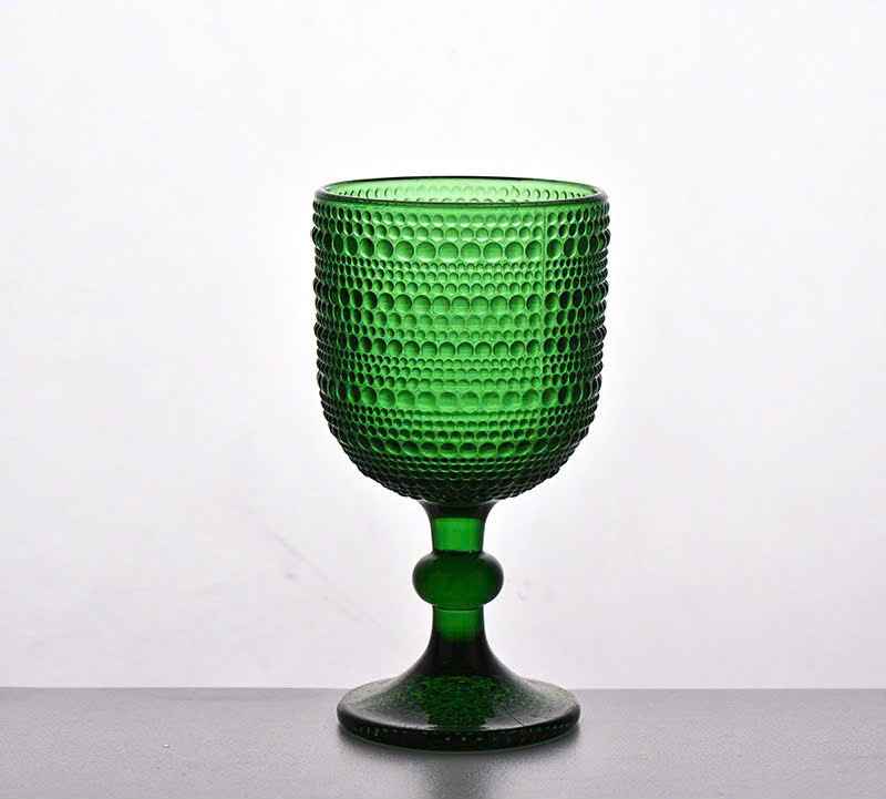 Ly thủy tinh hạt tròn lục