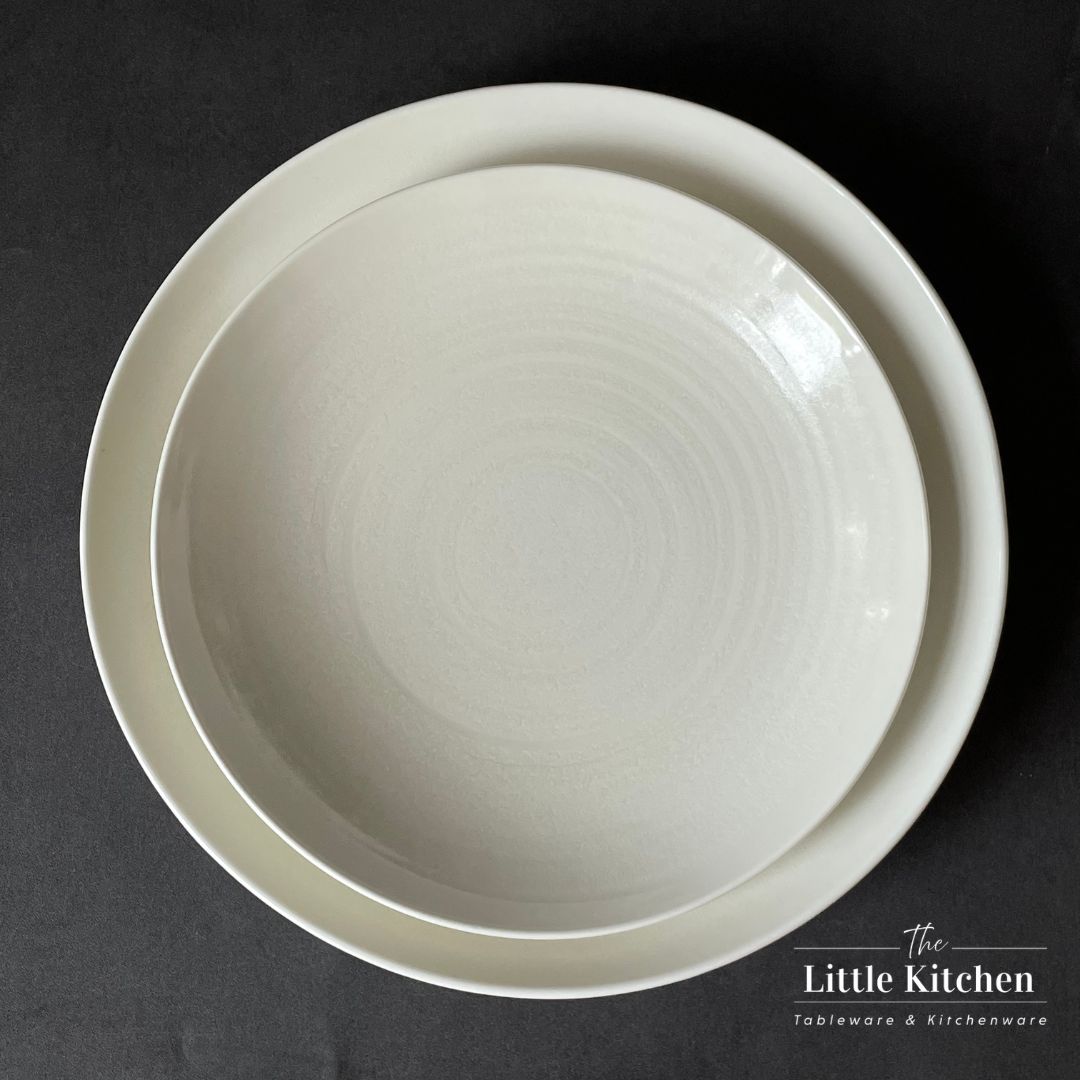 Bộ bát đĩa cao cấp họa tiết xoáy màu be men lì