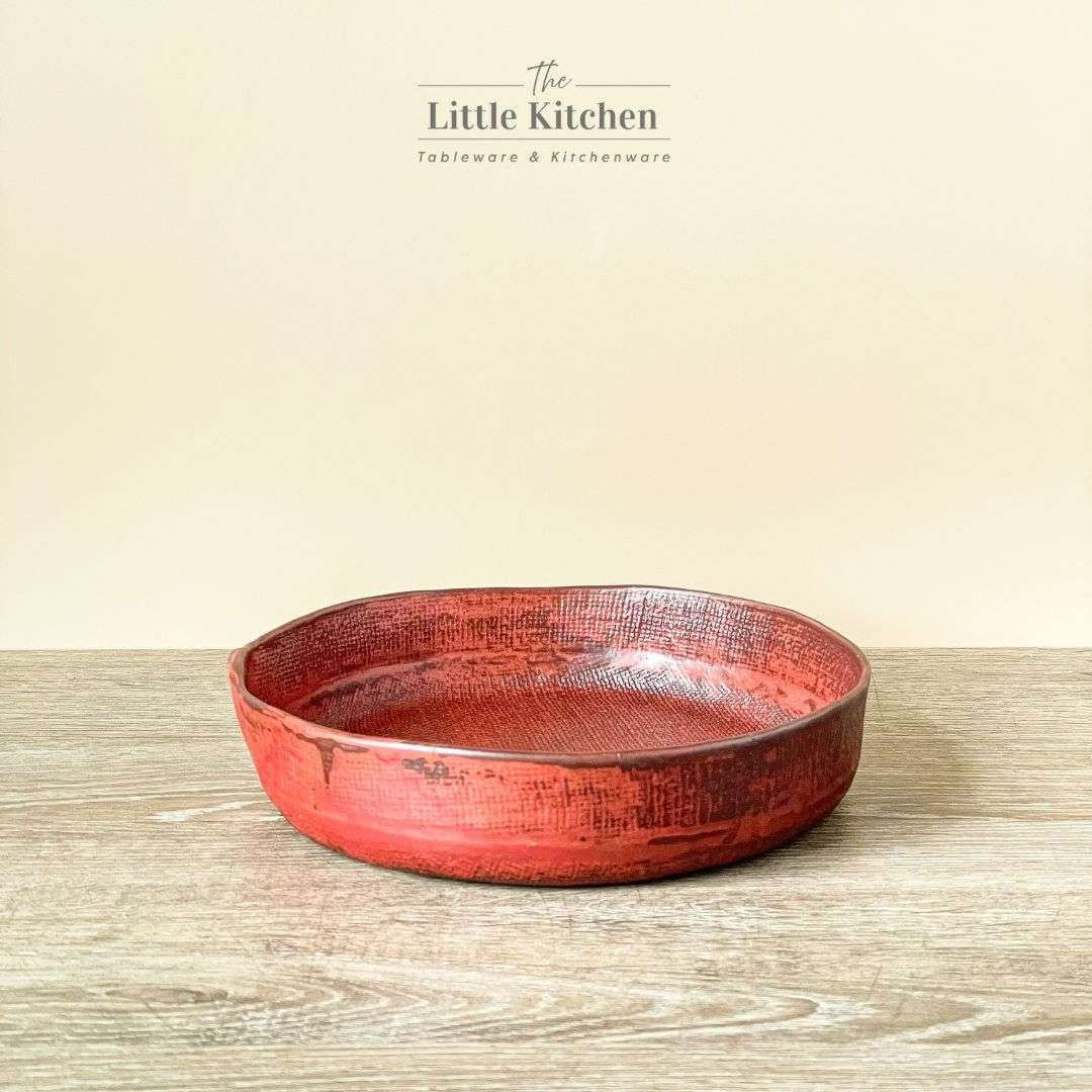 Bộ bát đĩa gia đình cao cấp màu đỏ men lì