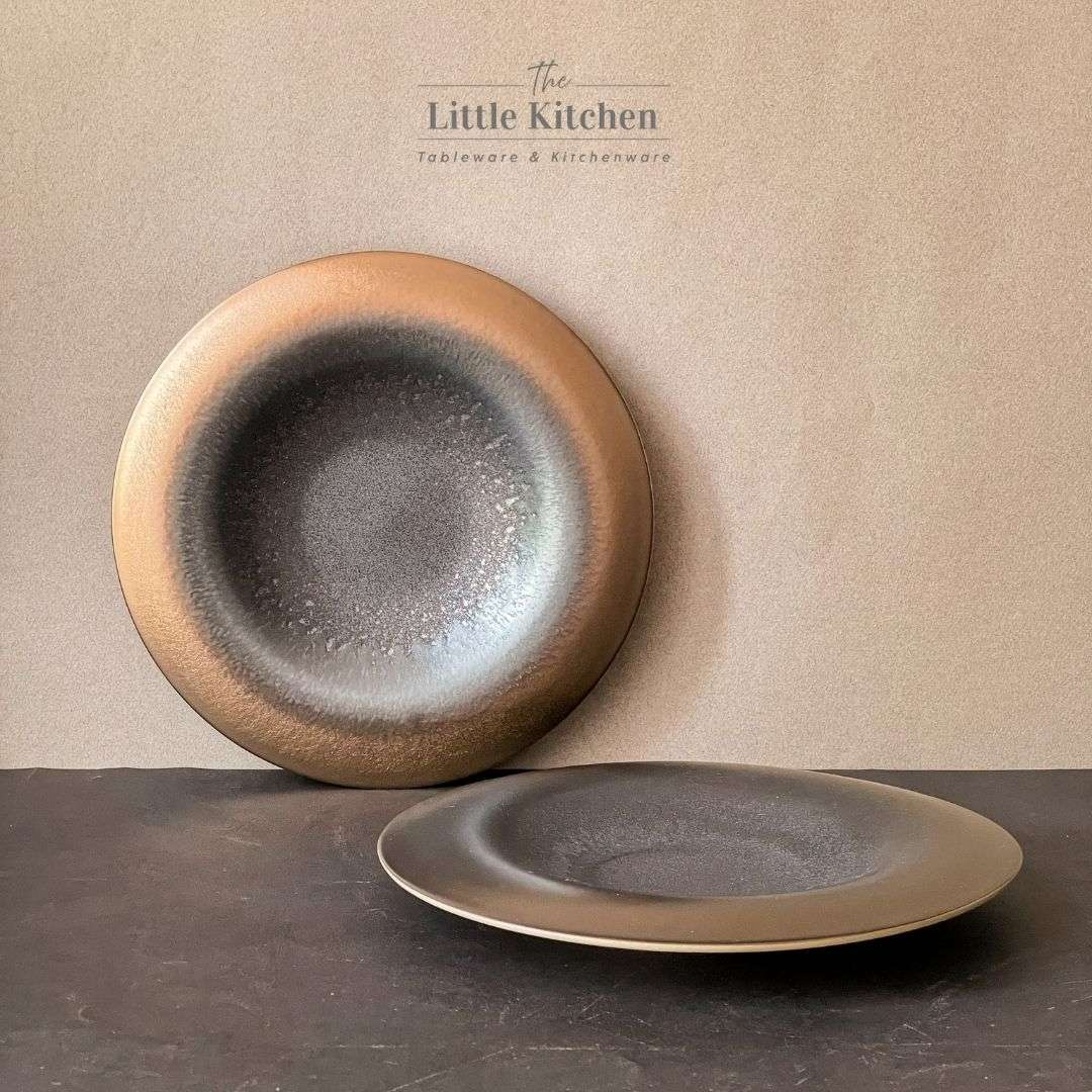 Bộ bát đĩa gia đình cao cấp màu đen đồng men lì