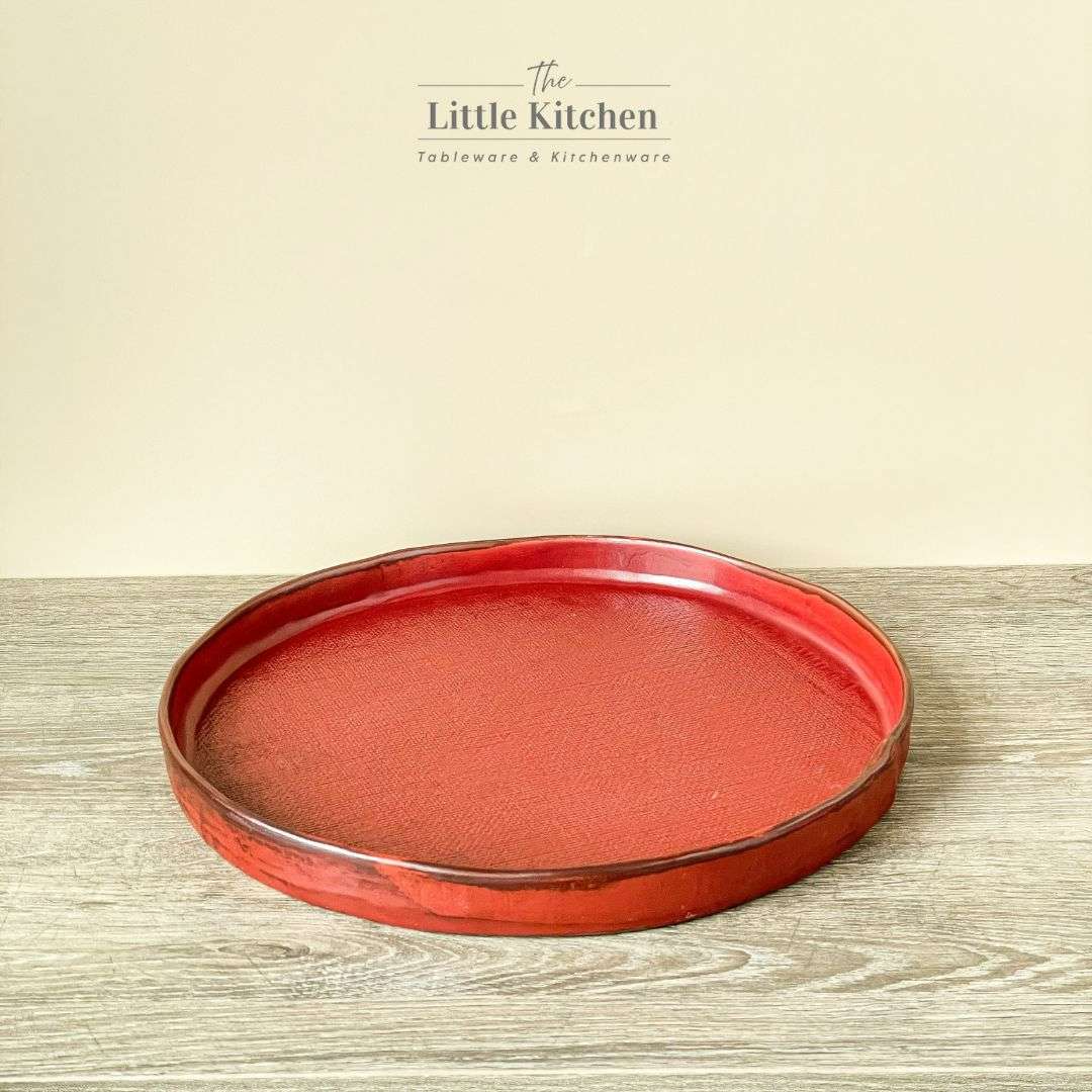 Bộ bát đĩa gia đình cao cấp màu đỏ men lì