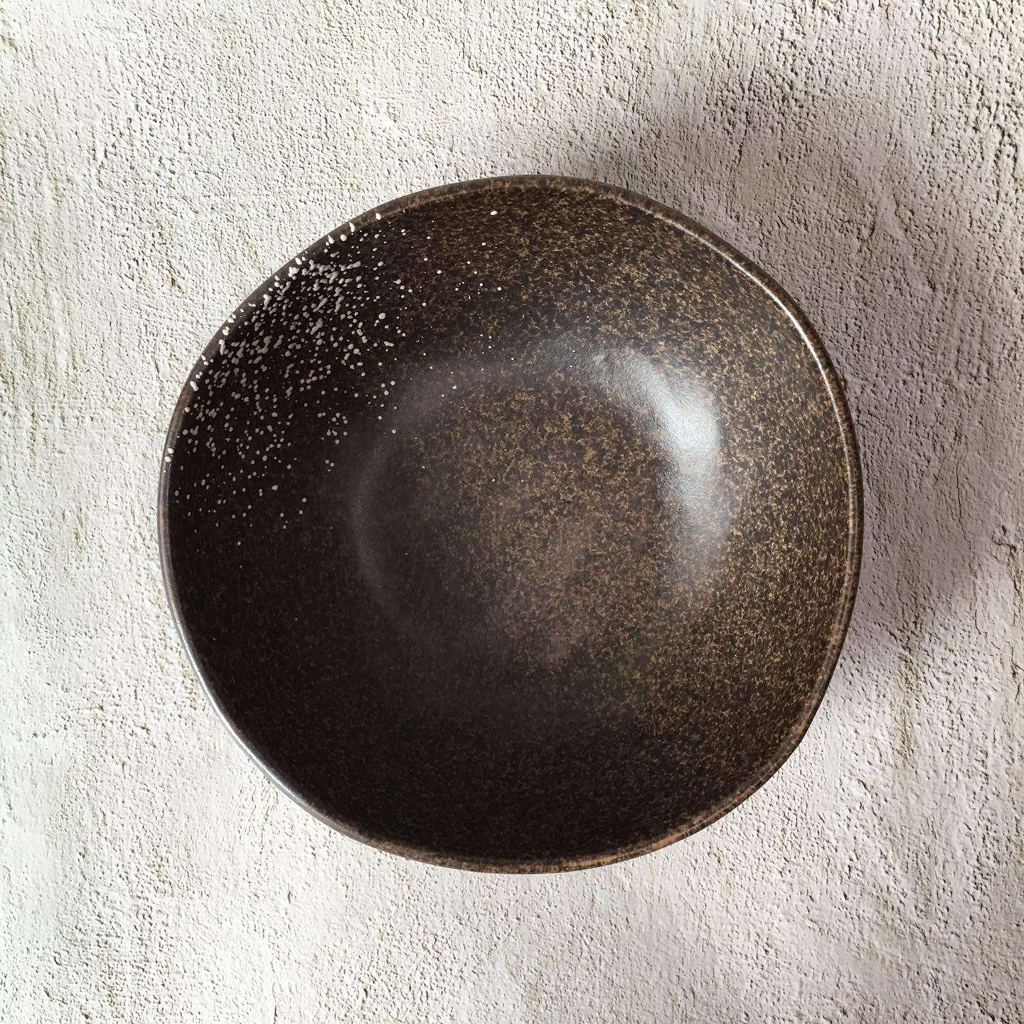 Bộ bát đĩa gia đình cao cấp  màu nâu đốm trắng men lì