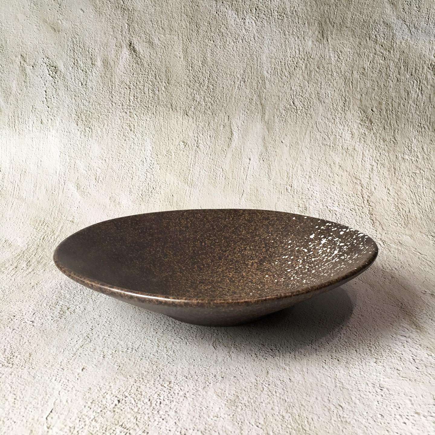 Bộ bát đĩa gia đình cao cấp  màu nâu đốm trắng men lì