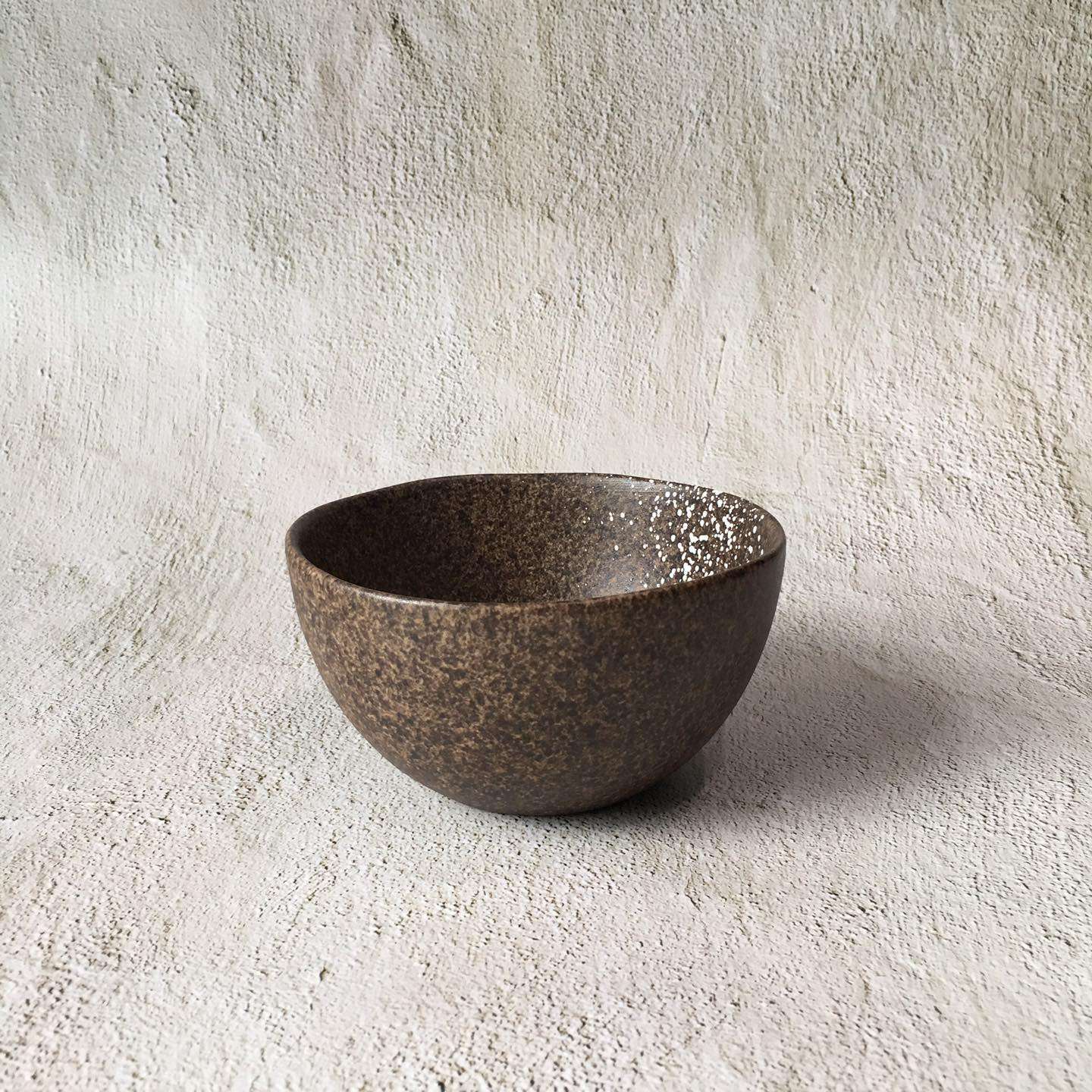 Bộ bát đĩa gia đình cao cấp  màu nâu đốm trắng men lì