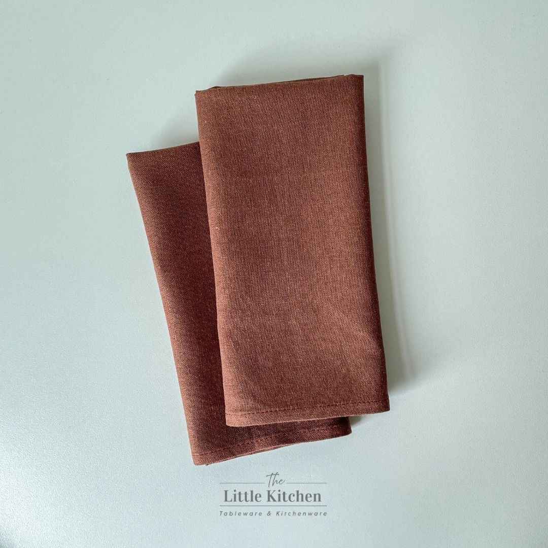 Napkin nâu đỏ linen