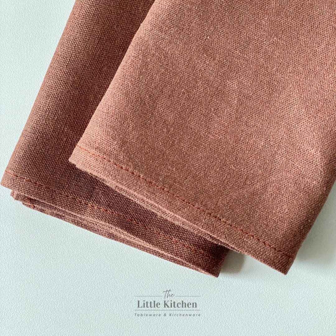 Napkin nâu đỏ linen