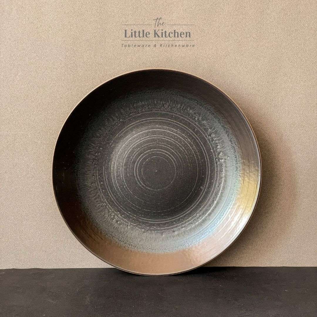 Bộ bát đĩa gia đình cao cấp màu đen đồng men lì