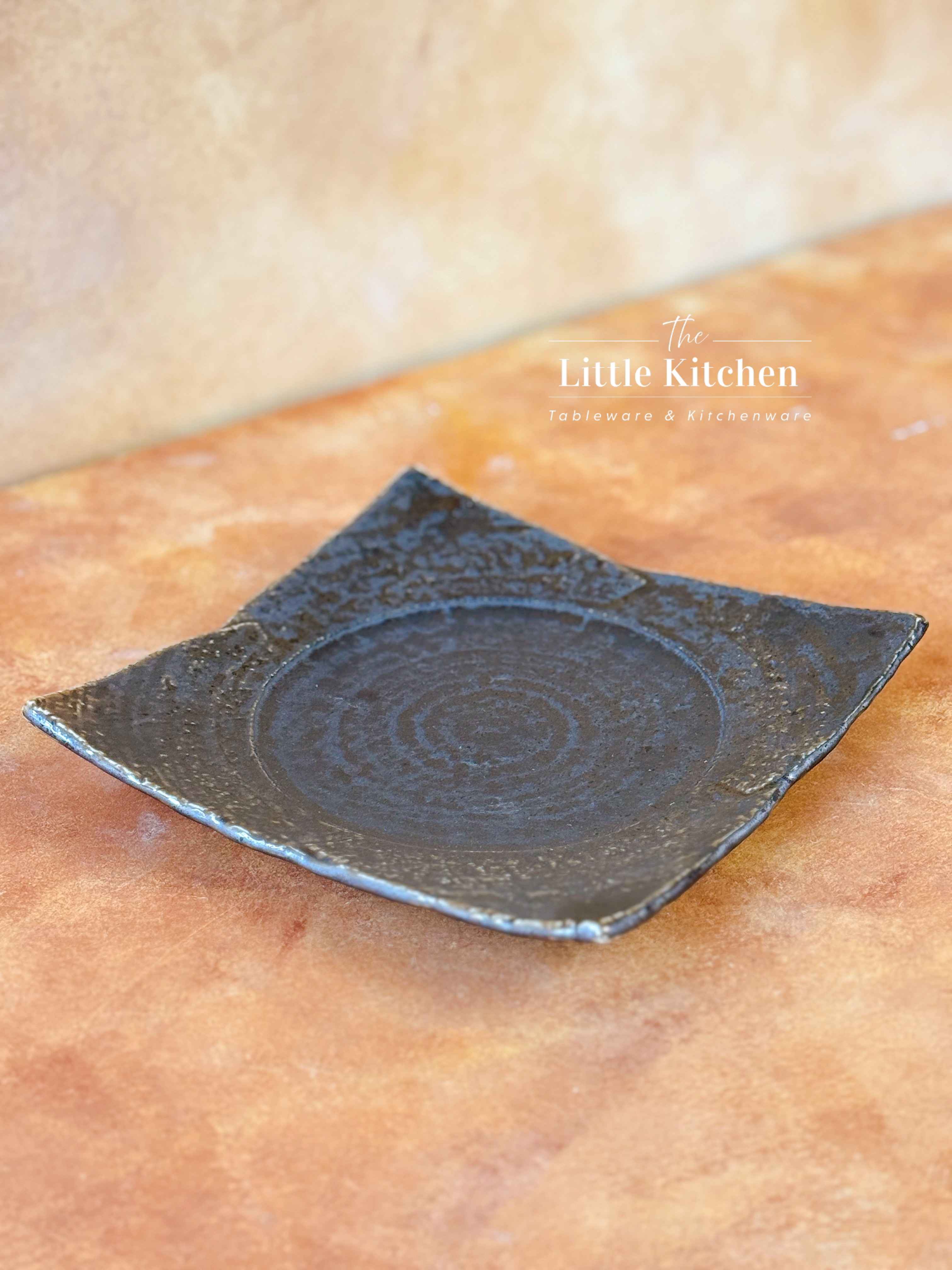 Bộ bát đĩa cao cấp phong cách Nhật Bản màu nâu hỏa biến