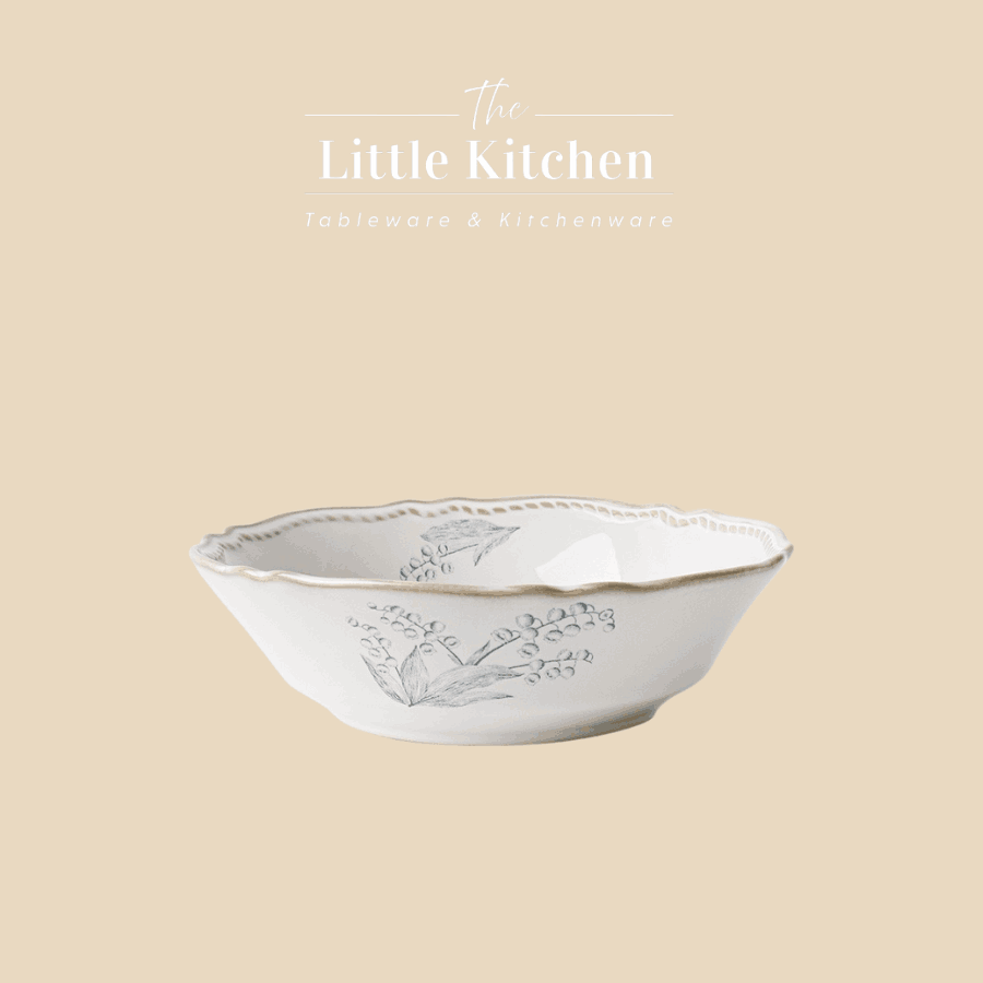 Bộ bát đĩa cao cấp Trắng hoa xanh