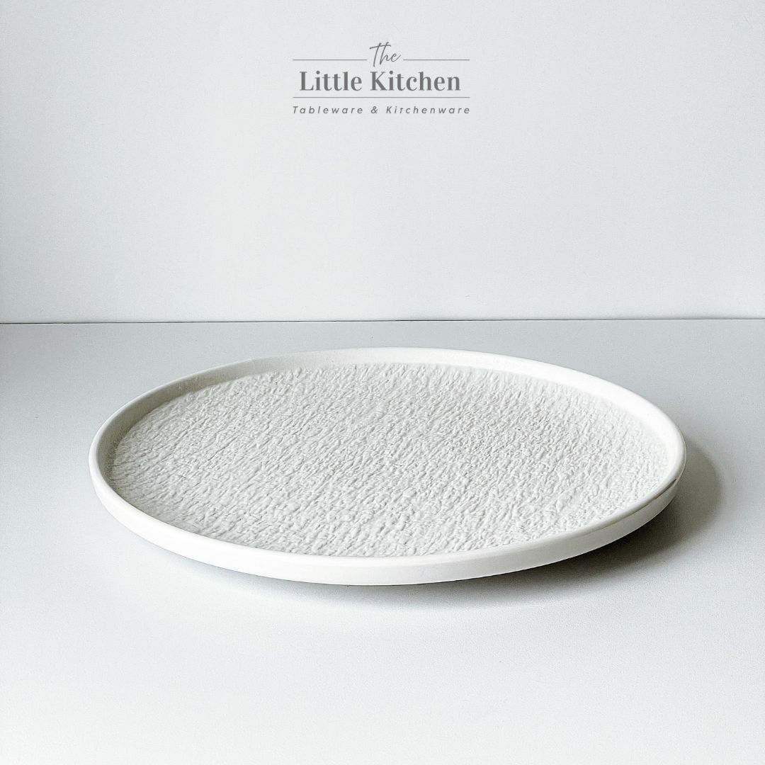 Bộ bát đĩa cao cấp màu trắng sần