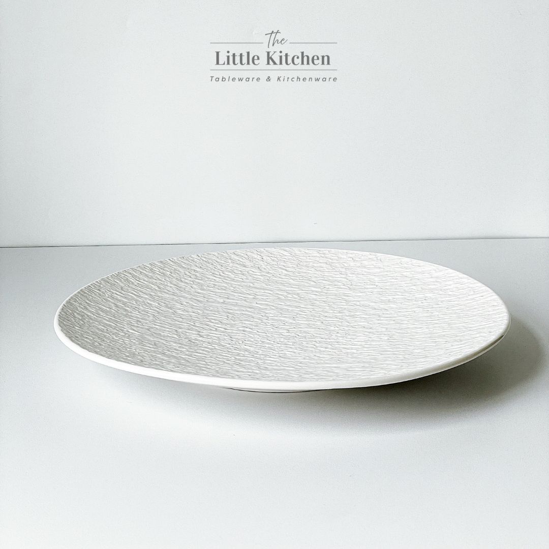 Bộ bát đĩa cao cấp màu trắng sần