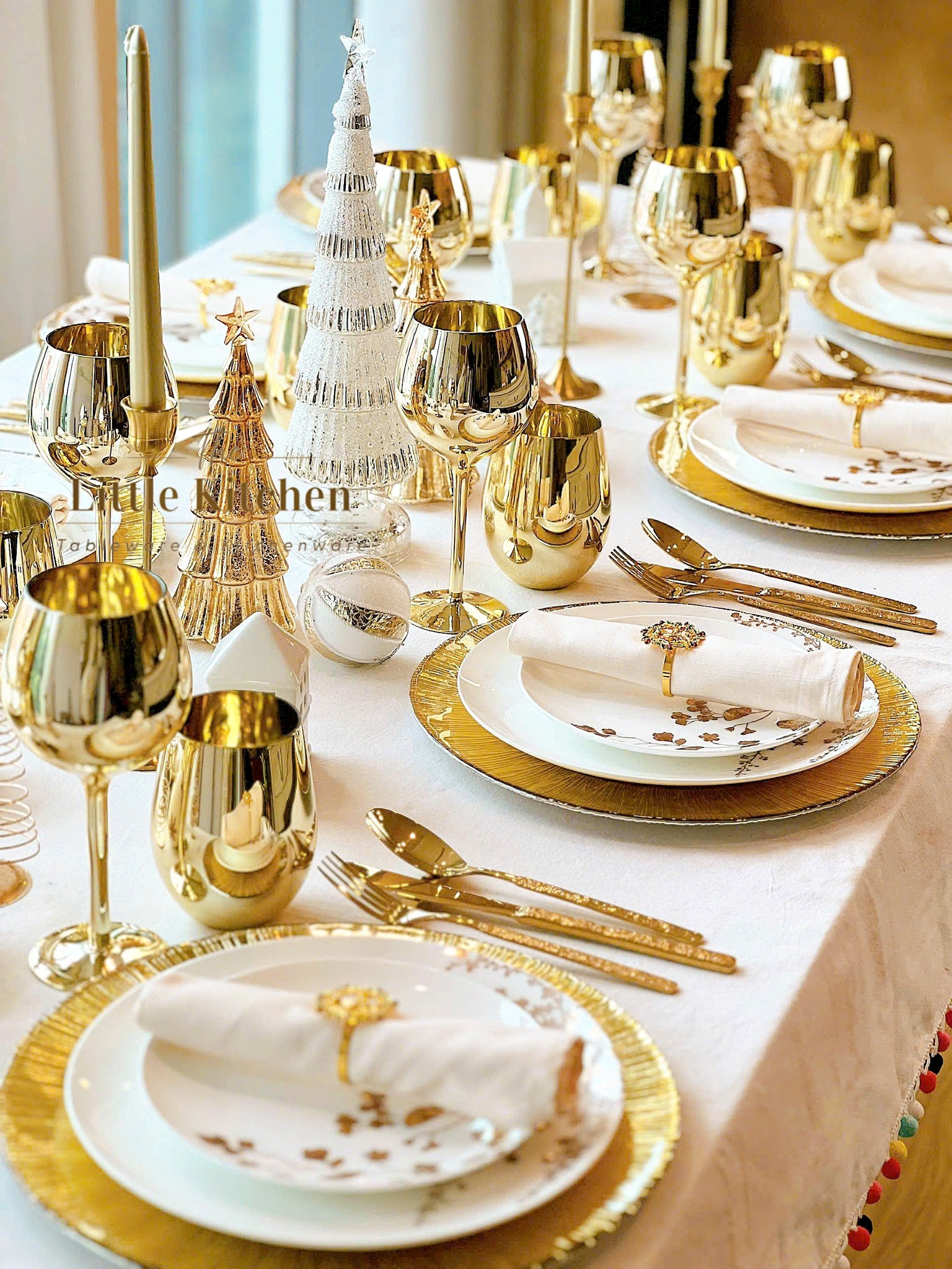 Set tiệc vàng gold