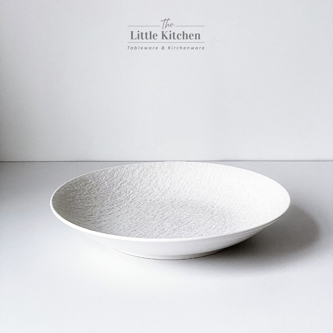 Bộ bát đĩa cao cấp màu trắng sần