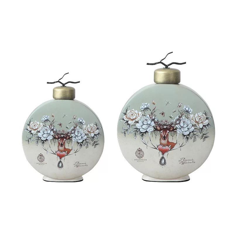 Bình hươu tròn dẹt