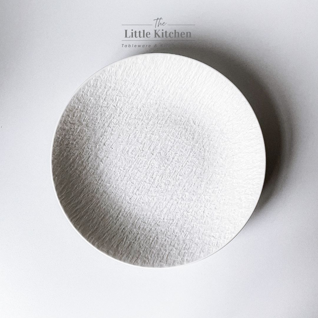 Bộ bát đĩa cao cấp màu trắng sần