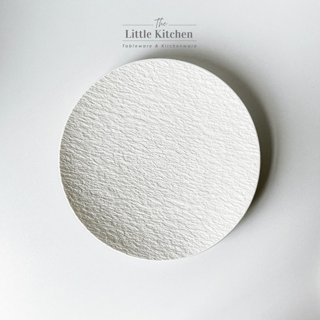 Bộ bát đĩa cao cấp màu trắng sần